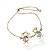 Pulseira Ajustável Menina e Menino Com Zircônias Rosa e Azul Banhado em Ouro 18K - Imagem 1