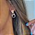 Brinco Zíper Com Zircônias Coloridas Banhado em Ouro 18K - Imagem 1