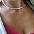 Choker Malha Banho em Ródio Branco - Imagem 1