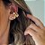 Brinco Serpente Com Piercing Acoplado Banhado Em Ouro 18K - Imagem 1