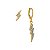 Kit Brincos Raio Com Zircônias Banhado Em Ouro 18K - Imagem 1