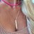 Kit Com 02 Colares Sendo Um Colar Rosa Neon e Outro Colar Gratidão Banhado Em Ouro 18K - Imagem 2