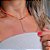 COLAR LARANJA NEON ESMALTADO BANHADO EM  OURO 18K - Imagem 1