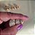 Trio de Brincos Triangular Cravejados Banho em Ouro 18K - Imagem 2