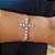 Pulseira Crucifixo Banho em Ródio Branco - Imagem 1