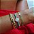 Pulseira Miçangas Coloridas e Concha de Madrepérola Com Banho em Ouro 18K - Imagem 2
