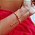 Pulseira Miçangas Coloridas e Concha de Madrepérola Com Banho em Ouro 18K - Imagem 3