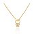 Colar 01 Filho (a) Cravejado Com zircônias Cristal Banho em Ouro 18K - Imagem 1