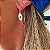 Kit Zara Brinco Argola  + Tornozeleira Com Olho Grego Com Zircônias Banho em Ouro 18K - Imagem 1