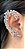 Ear Cuff Curvado Cravejado - Imagem 1