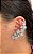 Ear cuff Flores Dourado - Imagem 1