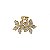Piranha Flor Cravejado Dourado - Imagem 1