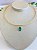Choker Aro Com 1 Pedra Oval Verde - Imagem 1