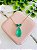 Colar Gota Pedra Verde - Imagem 1