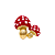 Broche Alfinete Cogumelo - Imagem 1