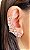 Ear Cuff Com Pedras Douradas - Imagem 1