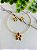 Conjunto Aro Flor Dourada - Imagem 1