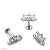 Piercing Labret Cluster Marquise com Zircônias - Imagem 1