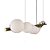 Lustre Pendente Figo OURO - 9 Globos Esfera de Vidro Branco - Imagem 4