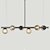 Lustre Pendente Figo PRETO - 6 Globos Esfera de Vidro Âmbar - Imagem 2