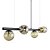 Lustre Pendente Figo PRETO - 6 Globos Esfera de Vidro Âmbar - Imagem 3