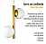 Lustre Pendente Figo com 2 Globos Esfera de Vidro - Ouro - Imagem 5