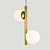 Lustre Pendente Figo com 2 Globos Esfera de Vidro - Ouro - Imagem 2