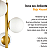 Lustre Pendente Figo com 3 Globos Esfera de Vidro - Ouro - Imagem 7