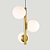 Lustre Pendente Figo com 3 Globos Esfera de Vidro - Ouro - Imagem 2