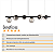 Lustre Pendente Figo PRETO - 6 Globos Esfera de Vidro Fumê - Imagem 4