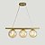 Lustre Pendente Figo OURO - 3 Globos Esfera de Vidro Âmbar - Imagem 2