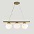 Lustre Pendente Figo OURO - 3 Globos Esfera de Vidro Branco - Imagem 2