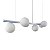 Lustre Pendente Figo BRANCO - 6 Globos Esfera de Vidro Branco - Imagem 4