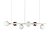 Lustre Pendente Figo BRANCO / COBRE - 6 Globos Esfera de Vidro Branco - Imagem 1