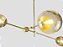 Lustre Lirio com 4 Globos Esfera de Vidro Âmbar - OURO - Imagem 3