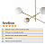 Lustre Lirio com 4 Globos Esfera de Vidro Branco - OURO - Imagem 6