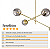 Lustre Lirio com 4 Globos Esfera de Vidro Fume - OURO - Imagem 4