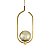 Lustre Pendente ON CLIP - OURO com globo de vidro âmbar - Imagem 1