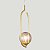 Lustre Pendente ON CLIP - OURO com globo de vidro fumê - Imagem 3