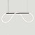 Lustre Design Moderno Rope 38w - Silicon LED 3000K - PRETO - Imagem 2