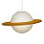 Luminaria Pendente Saturno Laranja - Imagem 1