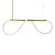 Lustre Design Moderno Rope 38w - Silicon LED 3000K - OURO - Imagem 1