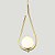 Lustre Pendente ON DROP - DOURADO com globo de vidro branco - Imagem 2