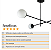 Lustre Lirio com 4 Globos Esfera de Vidro Branco - PRETO - Imagem 5