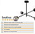 Lustre Lirio Preto com 4 Globos Esfera de Vidro Fume PRETO - Imagem 5