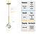 Lustre Pendente ON LY - DOURADO com globo de vidro Branco - Imagem 5