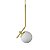 Lustre Pendente ON LY - DOURADO com globo de vidro Branco - Imagem 3