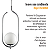 Lustre Pendente ON CLIP - PRATA com globo de vidro Branco - Imagem 5