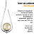 Lustre Pendente ON DROP - PRATA com globo de vidro Âmbar - Imagem 7