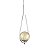 Lustre Pendente ON DROP - PRATA com globo de vidro Âmbar - Imagem 3